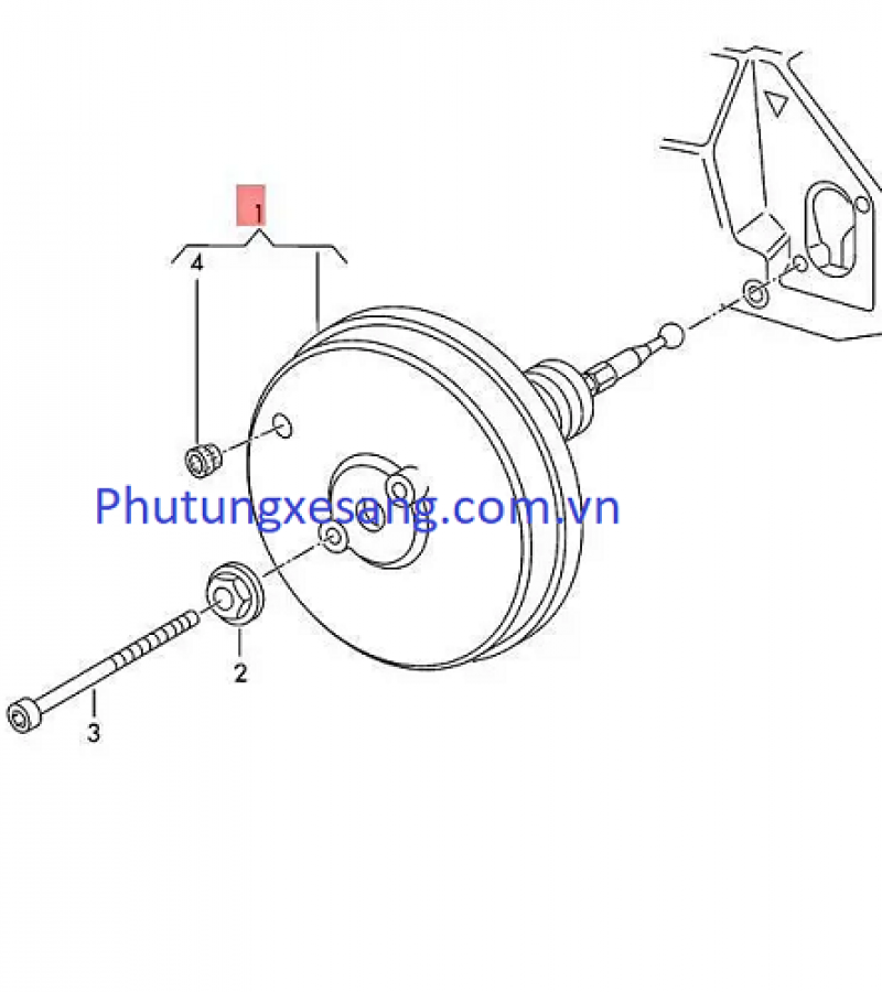 Bầu trợ lực phanh Audi A4 A5 A6 S4 S5 S6 2012-2018=8K0612107D, 4G0612107, 4G0612107A 