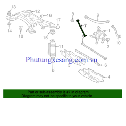 Càng sắt sau Mercedes S420 S430 S500 CL500-A2203500453 2 Càng sắt sau Mercedes S420 S430 S500
