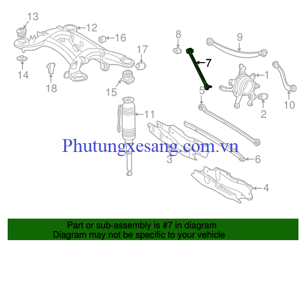 Càng sắt sau Mercedes S420 S430 S500 Càng sắt sau Mercedes S420 S430 S500