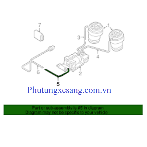 Ống dẫn hơi nâng gầm sau BMW X5 X6 3 3