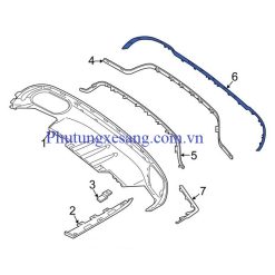 Nẹp crom cản sau Mercedes E300 E400 W213 20-A2138856601 2 Nẹp crom cản sau Mercedes E300 E400