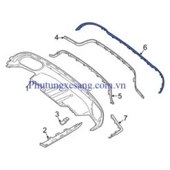Nẹp crom cản sau Mercedes E300 E400 W213 20-A2138856601 2 Nẹp crom cản sau Mercedes E300 E400