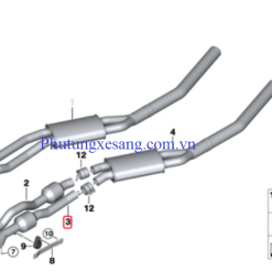 Ống xả đoạn nối tới bầu catalytic B