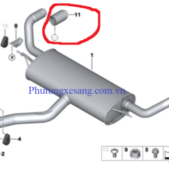 Ống nối xả sau BMW X5 E70 đoạn số 11-18307582246-1830758 2 Ống nối xả sau BMW X5 E70 đoạn số 11
