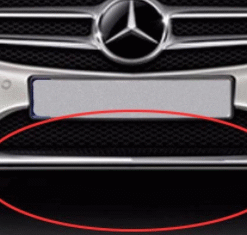 Nẹp (ốp) Crom ba đờ sốc trước trước giữa Mercedes