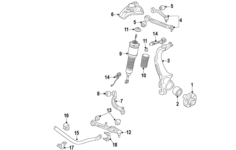 Bơm hơi khí nén và bóng hơi xe AUDI A8 sản xuất 2007-2015 2 So do giam soc hoi trong he thong treo audi A8