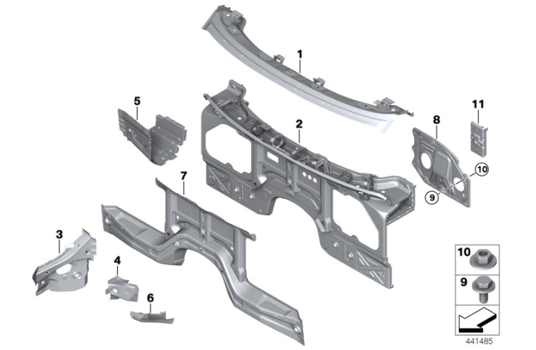 So do body work than vỏ BMWX5 Sơ đồ Spalash wall BMWX5