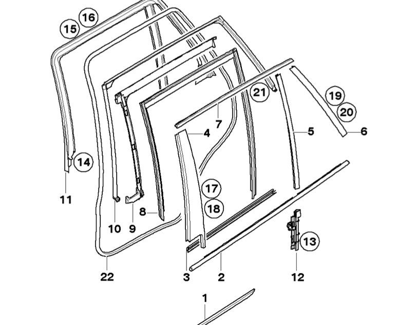 So do co cau cua sau ben ngoai BMWX5E70 So do cua sau ben ngoai BMWX5