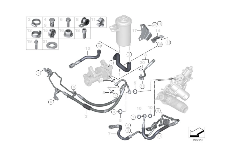 Bơm trợ lực xe audi A8 2 So do he thong lai Audi