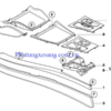 Nẹp ốp phải hộp tỳ tay BMW X6 X5 E71 E70 Số 1 -51166969540 2 Nẹp ốp phải hộp tỳ tay BMW X6 X5