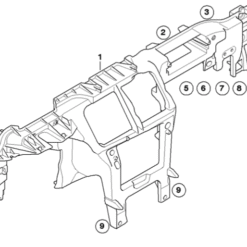 Sơ đồ xương đỡ taplo BMWX5E70