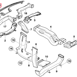 Sơ đồ khung của gió taplo BMWX5 ( số 1 )
