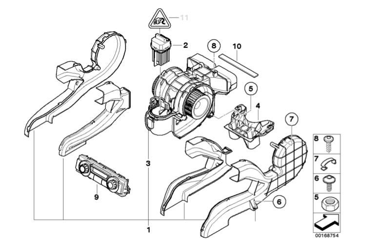 Điều hòa BMWX5,Mercedes,Audi,Posche bên nóng bên lạnh 6 QUẠT GIÓ ĐIỀU HÒA
