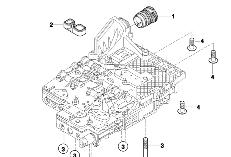 Hộp số tự động xe BMWX5E70 những dấu hiệu hư hỏng 3 Valve block đóng mở cửa số