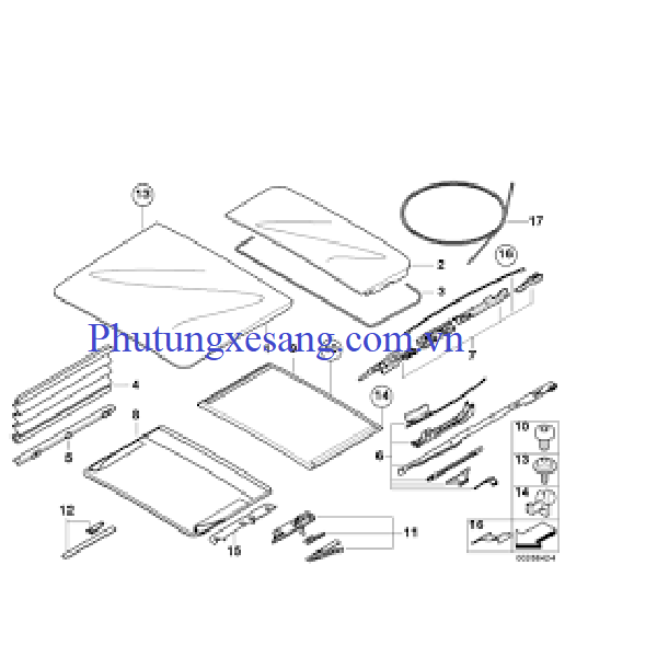 Kính cửa nóc panorama BMW X5 E70 tấm Kính cửa nóc panorama BMW X5 E70 tấm