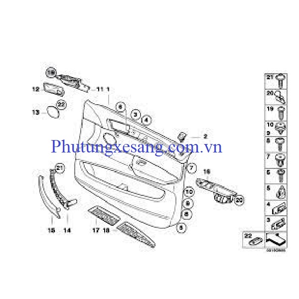 Tappi cánh cửa trước trái BMW X5 E70 Tappi cánh cửa trước trái BMW X5 E70