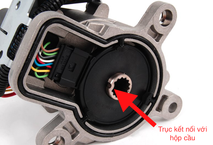 Mô tơ cài cầu xe Porsche Cayenne sản xuất 2008-2014 4 Trục mô tơ kết nối với hộp cầu