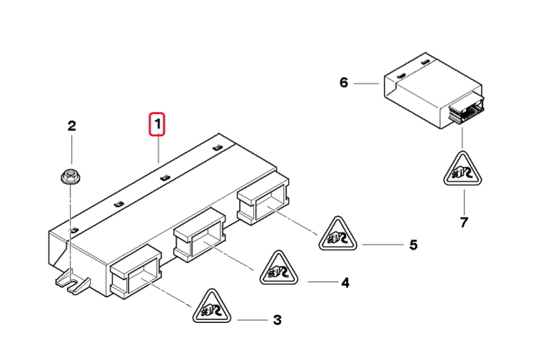 Hộp điều khiển cửa sau BMW X5E70 sản xuất 2007-2012 2 Hộp điều khiển cửa sau BMW X5E70