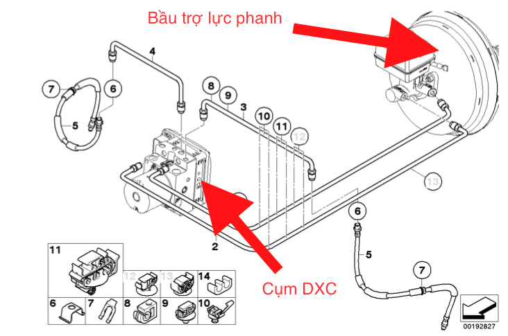 Bầu trợ lực phanh BMW X5 những vấn đề cần lưu ý 2 Bầu trợ lực và cụm DXC bmw