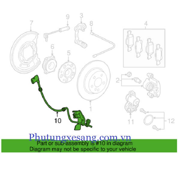 Cảm biến ABS sau Mercedes GLK250 GLK Cảm biến ABS sau Mercedes GLK250 GLK