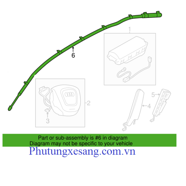 Túi khí hông phải Audi A4 S4 Túi khí hông phải Audi A4 S4
