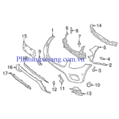 Nẹp crom cản trước Mercedes GLC300 GLC63 A-A2538851725 2 Nẹp crom cản trước Mercedes GLC300 G