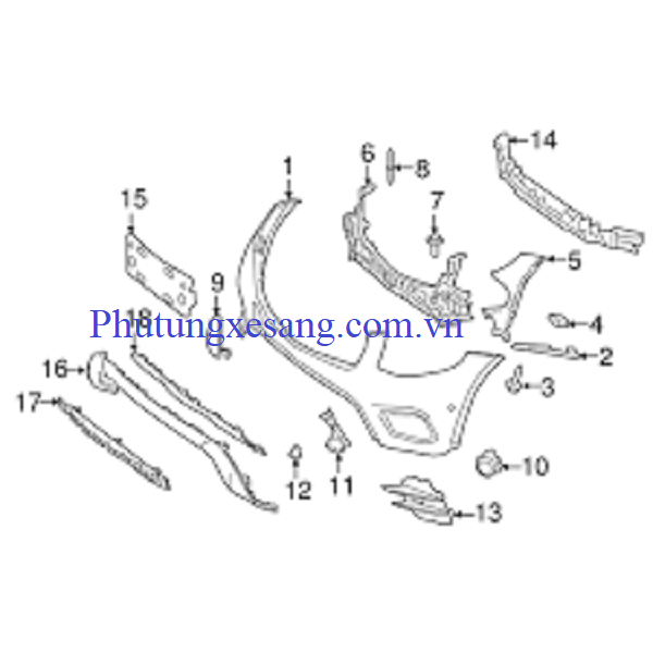 Nẹp crom cản trước Mercedes GLC300 G Nẹp crom cản trước Mercedes GLC300 G