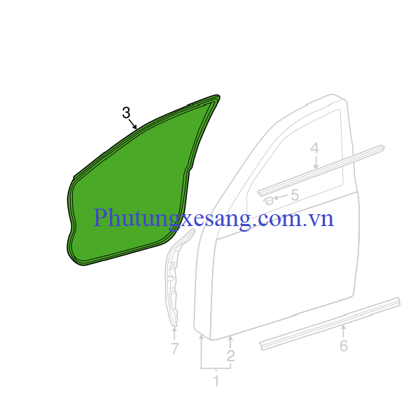 Ron cánh cửa trước trái Mercedes E32 Ron cánh cửa trước trái Mercedes E32