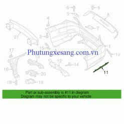 Nẹp crom cản sau trái Mercedes S450