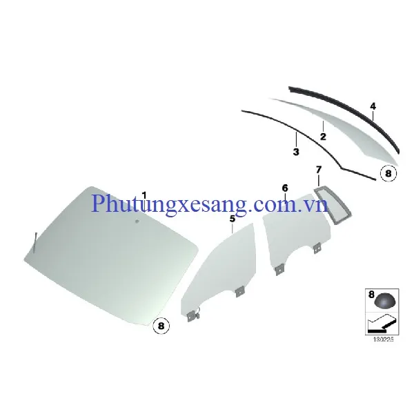 Kính chắn gió trước Rolls Royce Phan Kính chắn gió trước Rolls Royce Phan