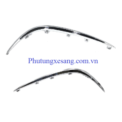 Nẹp crom ốp hướng gió cản trước trái