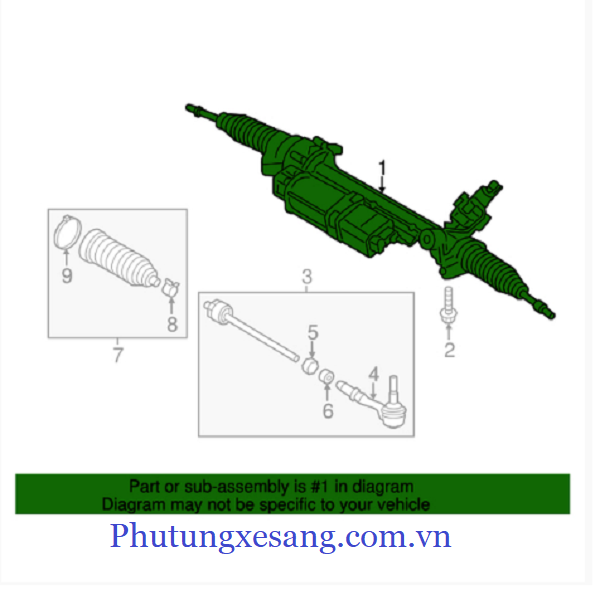 Thước lái BMW X3-32106889084 Thước lái BMW X3-32106889084