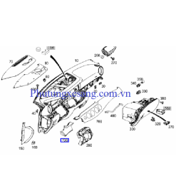 Ốp che túi khí đầu gối trái Mercedes