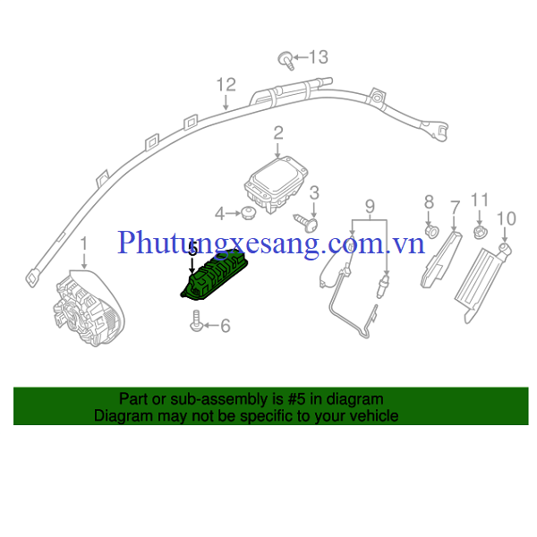 Túi khí đầu gối trái Mercedes E300 E Túi khí đầu gối trái Mercedes E300 E