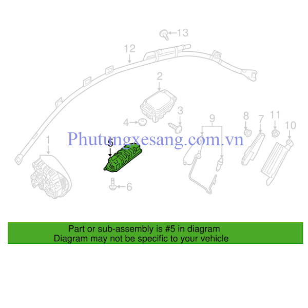 Túi khí đầu gối trái Mercedes E300 E Túi khí đầu gối trái Mercedes E300 E