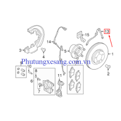 Ống dầu phanh trước trái Range Rover