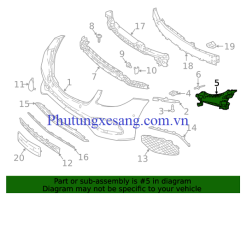 Tai bắt cản trước trái Mercedes E300
