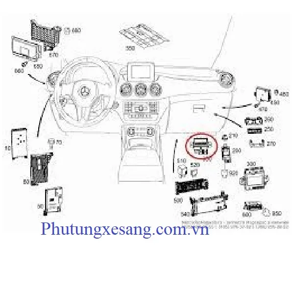Hộp điều khiển ắc quy Mercedes GLA Hộp điều khiển ắc quy Mercedes GLA