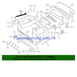 Thanh cài cản sau trái Mercedes E250