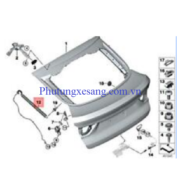 Ty chống cốp điện BMW X4 F26 2013-20 Ty chống cốp điện BMW X4 F26 2013-20