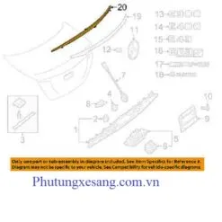 Nẹp crom sau cốp Mercedes E300 E350 E400 -A2137570000 2 Nẹp crom sau cốp Mercedes E300 E350