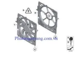 Quạt gió động cơ BMW 525i 535i 740i 745i F01 F-17417589028