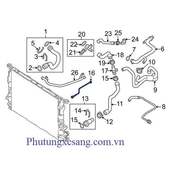Ống nước Audi A6-4G0121081AE Ống nước Audi A6-4G0121081AE