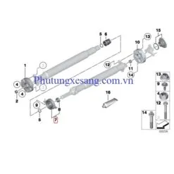 Cao su đỡ trục cát đăng BMW 528i 535i F07 F10-26127564694, 2 Cao su đỡ trục cát đăng BMW 528i