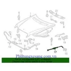 Dây giật nắp capo Mercedes C180 C200