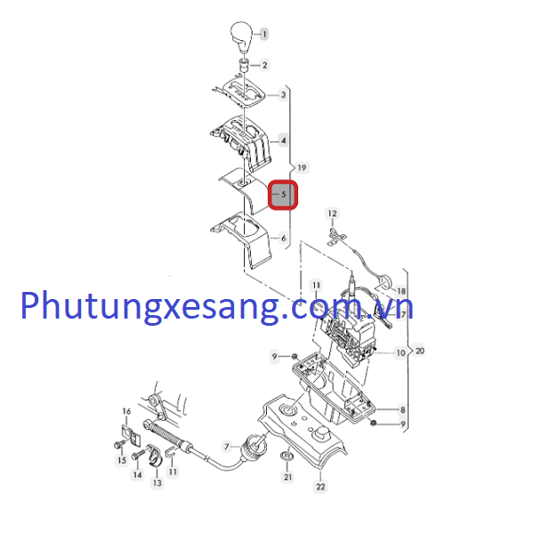 Nắp che cần đi số Audi A8 D3 S8 Nắp che cần đi số Audi A8 D3 S8