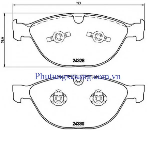 Má phanh trước BMW 535d 540i 550i M5 Má phanh trước BMW 535d 540i 550i M5
