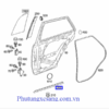 Nẹp dưới cánh cửa sau bên trái Merce