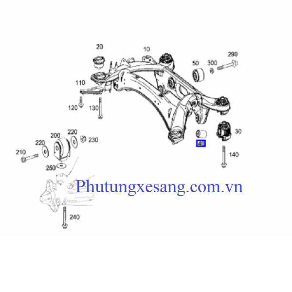 Cao su bàn thờ sau phía dưới Mercede Cao su bàn thờ sau phía dưới Mercede