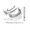 Nẹp crom ốp bô sau trái BMW 725i 730